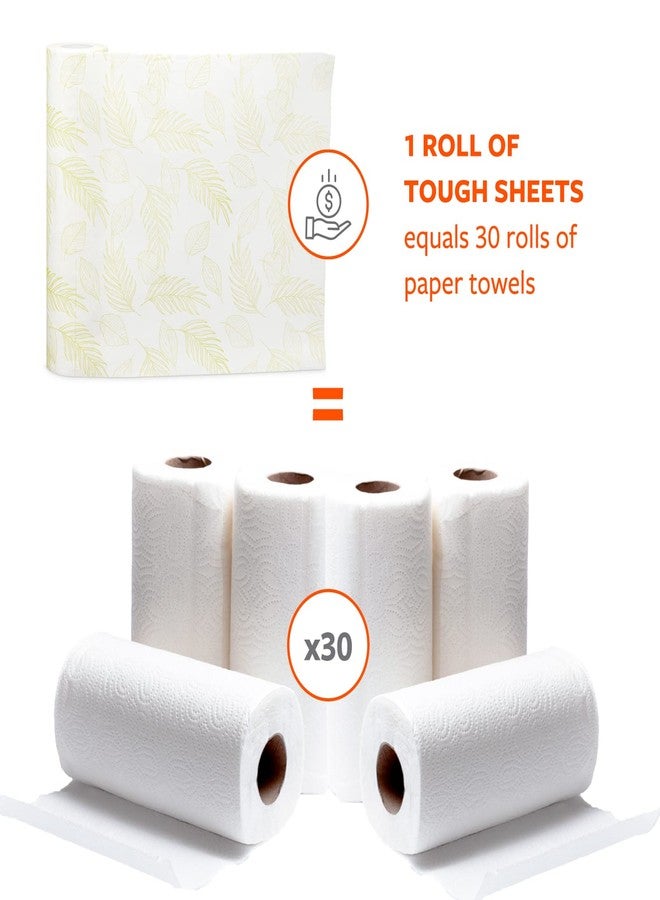 Full Circle Tough Sheets Reusable Plant-based Paper Towels – Super-Absorbent, Bamboo Towels - Multi-Use Cleaning Products - 30 Sheet Roll - Image 5